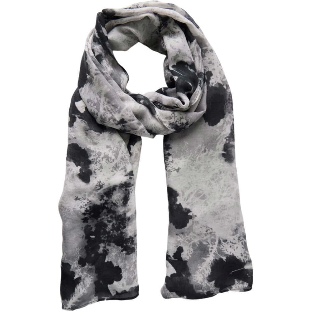 Mint Velvet Black Lightweight Printed Scarf